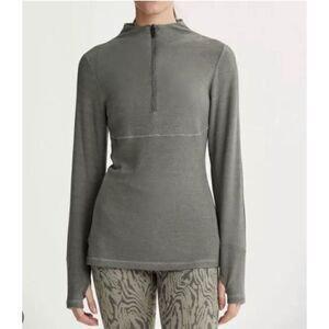 New Varley Farmosa Green Half Zip Pullover Sweatshirt Women Size Large Athletic